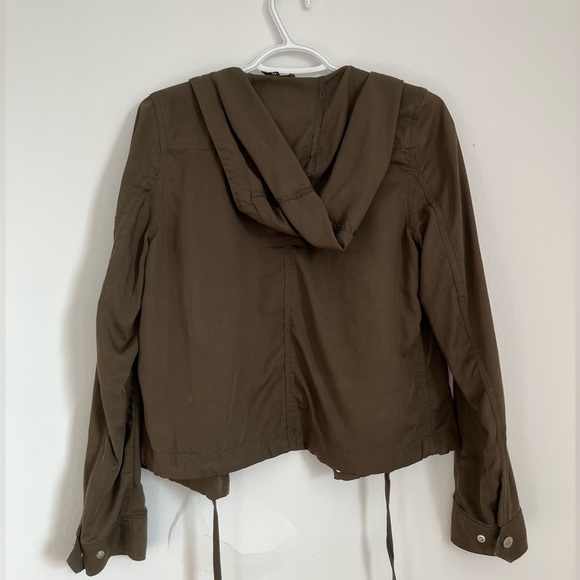 Divided by H&M Khaki Lightweight Hooded Jacket Size 2 - Picture 3 of 3